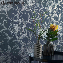 German original imported wallpaper French modern minimalist Nordic pattern retro living room bedroom background Villa wallpaper