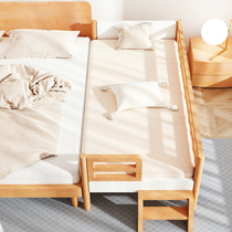 Splice bed widened bedside solid wood children bed boys and girls princess bed with guardrail Beech wooden crib splicing big bed