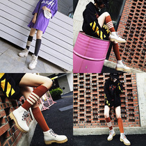 Far-cleaning-ins long socks children pure cotton high cylinder socks thin and knee calf stockings nets red socks damp