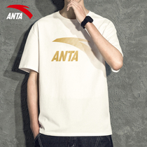 Anta official website flagship store short sleeve T-shirt men 2021 Spring Summer new round neck loose fitness casual cotton half sleeve