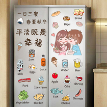 Cartoon refrigerator door sticker full sticker kitchen glass decoration paste self-adhesive anti-oil waterproof wall sticker small pattern mesh red