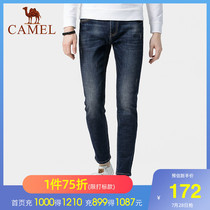 Camel mens autumn new jeans men slim stretch casual pants small feet Korean version trousers men