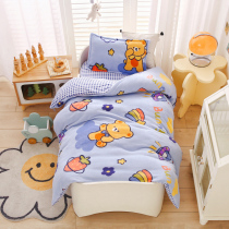 Kindergarten quilt three pieces of winter coral velvet cots with cots and two-sided cream cots