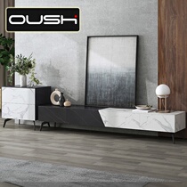 Willstyle Light Lavish Rockboard TV Cabinet Modern Minima Nordic Living Room Small Household Type Storage TV Cabinet Tea Table Combinations