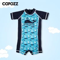  COPOZZ childrens swimsuit size boy one-piece swimming pants hot spring cute baby sunscreen quick-drying suit