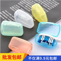 Portable travel toothbrush box toothbrush cover dental tool containing box outdoor toothbrush headgear environmentally-friendly toothbrush head protective sleeve