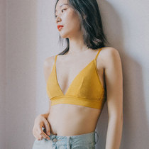 Summer modal French bralette sling without steel ring underwear women triangle cup thin shoulder strap bra cotton bra