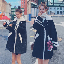 Lamb coat womens autumn and winter 2021 New Korean loose ins Port wind Joker small fragrant wind woolen cotton suit