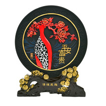 Pingan rich pine tree bracket charcoal carving home furnishings good meaning teacher elders birthday activated carbon gifts