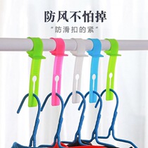 Silicone hook outdoor clothes hanger fixed buckle on the anti-slip rod hook buckle drying clothes rope slip windproof buckle