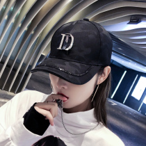 Cap children Han version Tide Baseball Cap Letters with drill mesh Red Pins Ins Casual Sun Hat Spring Autumn Sun Protection Duck Tongue Cap