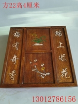 Antique antique wood pear inlaid jewelry box