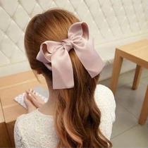 Korean long ribbon ribbon ribbon bow hairclip oversized handmade spring clip floral headdress top clip hair accessories