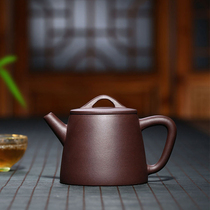 Yixing famous master strength sent Mr. Yang hand-made high stone ladle original mine purple clay purple clay pot 200cc bubble teapot