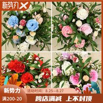  New wedding road lead flower Olive branch road lead flower Rose Roman column road lead flower Wedding props flower ball