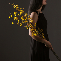 Peach blossom branch simulation flower big bunch landing fake flower living room TV cabinet High bottle flower arrangement home soft decoration decoration decoration