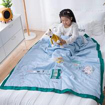 Korean style class A 60 cotton embroidery antibacterial anti-mite summer children summer quilt