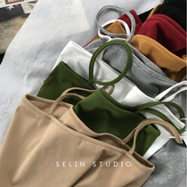 Hyuna bottomed inside with a word collar top tide short avocado green tight black camouflage female outside summer