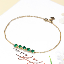 Mousse jewelery II shop 18K gold inlay natural panjeshil Zum mother green bracelet diamond necklace color treasure bracelet