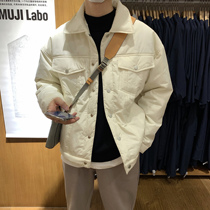 Value clearance# Winter Tide brand lapel thin tooling cotton clothes men tide ins jacket cotton clothes Korean handsome trend