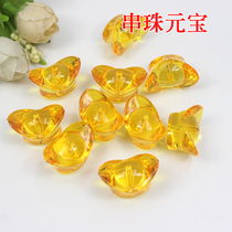 DIY handmade transparent acrylic gold Yuanbao straight hole acrylic gold Yuanbao shake money tree materials to beat