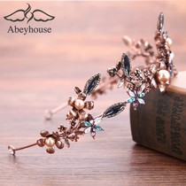 Girl princess hair accessories children Baroque retro rhinestone crown little girl wedding accessories original European and American headband