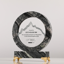 Marble Medal Custom Creative Crystal Trophy Custom Set Making Annual Conference Awards Honors Retired Memorabilia Productions