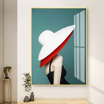 Porch decorative painting living room bedroom sofa background wall mural light luxury atmosphere figure net red studio hanging picture