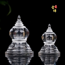 Tibetan Buddha Hall Buddhist Tantric supplies Crystal Buddha Pagoda Shili Bodhi Pagoda 8cm Mannelli