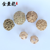 Weaving rattan straw toys willow weaving crafts water grass ball pet toy Hyacinth water grass weaving rattan ball crafts