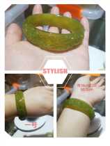 Natural Xiuyu bracelet Xiuyan jade hand carved bracelet origin with jade identification certificate Hand carved