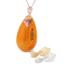 Hanging buckle buckle Jade Buckle Head clip S925 sterling silver buckle DIY accessories beeswax buckle N24