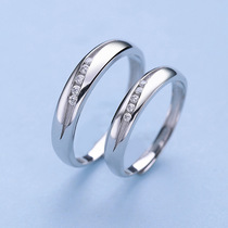 S925 sterling silver miss live couple Diamond pair ring fashion explosive silver jewelry ring for men and women