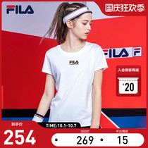 FILA FILA Fiele Womens T-Shirt 2021 Summer Sports T-Shirt Womens Base Short T Casual Comfort Letters Round Neck Pullover T