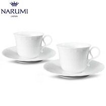 Japan NARUMI NARUMI silky white double tea coffee cup and saucer set bone China 9072-21633