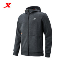 XTEP Mens Jacket 2021 Spring New sweater Knitted hooded sports casual running jacket 979129940178