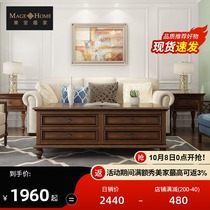 American country solid wood coffee table TV cabinet combination floor cabinet living room simple beauty style furniture locker