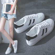 2020 spring new basic Joker small white shoes Korean version of womens shoes canvas shoes students white shoes flat-bottom chic board shoes