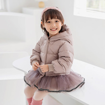 Concoat childrens down clothes girls winter clothing baby clothes in childrens foreign air princess clothes mid-1-3-6 years old