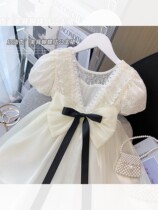 girls' summer dress thin summer clothing 2022 new girl princess tutu dress white summer dress