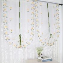 New Chinese curtains free installation light luxury high-end curtain cloth 2021 new fashion small fresh pastoral wind lifting type