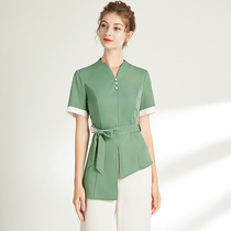Tangyue 2021 summer new beautician work clothes female beauty salon health club skin Management short sleeve set