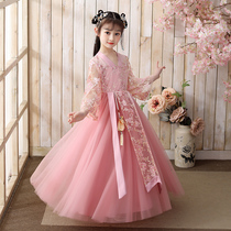 Girl Hanfu skirt Chinese style super fairy 2021 new little girl childrens dress dress spring and autumn dress