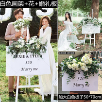 Location photo props Forest travel photography film ins Wedding scene Easel painting board set Champagne bottle cup