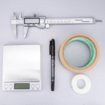 (Makino Insect Society _ Breeding tool set) Measuring weight Body length caliper electronic scale Easy to tear label tape