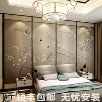 3D Chinese flower and bird TV background wall wallpaper simple modern custom mural living room bedroom wall classical home decoration