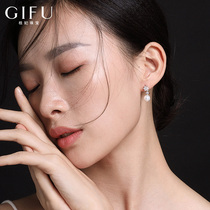 Pearl stud earrings drop earrings temperament long earrings 202021 new fashion sterling silver earrings women retro port wind Hepburn