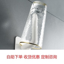 Wall-mounted kitchen preservation film shelve free of punch and chopping block economy sturdy cover finishing containing bracket paper hanging rack