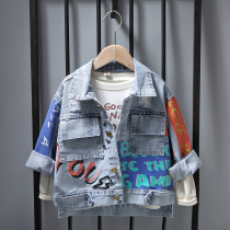 Childrens clothing boys denim jacket spring and autumn 2020 new childrens handsome top autumn Korean version of the child baby tide