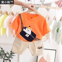 Boys summer clothes 2020 new baby short-sleeved two-piece set of childrens clothes summer models year-old male baby summer suit